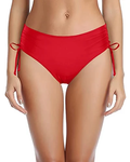 Womens Adjustable Bathing Suit Swimsuit Cheeky Swim Bottom Side Tie Bikini Bottom